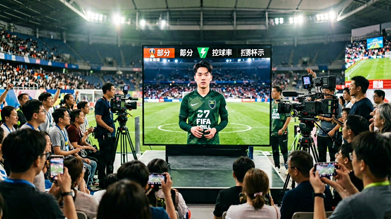 2026国际足联世界杯直播画面、比分弹窗、控球率图表展示